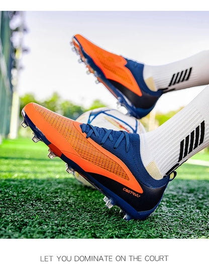 New Men Football Boots Outdoor Cleats Breathable Adult Non Slip Soccer Shoes Sport Long Spikes Training Boys Match Comfortable