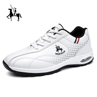 2026 New Men's Running Shoes Sporty Casual Travel Trendy Air-Cushioned White Sneakers Lightweight Shock-Absorbing Youth Footwear