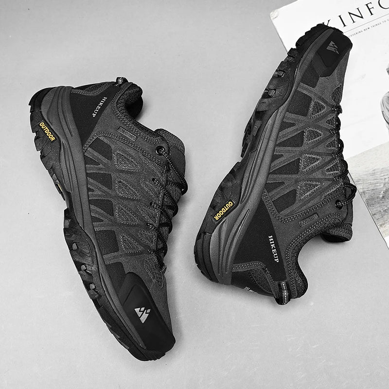 HIKEUP Zapatillas de exterior de moda para hombre, calzado deportivo casual de senderismo, botas de trekking de montaña y camping, antideslizantes y resistentes al desgaste