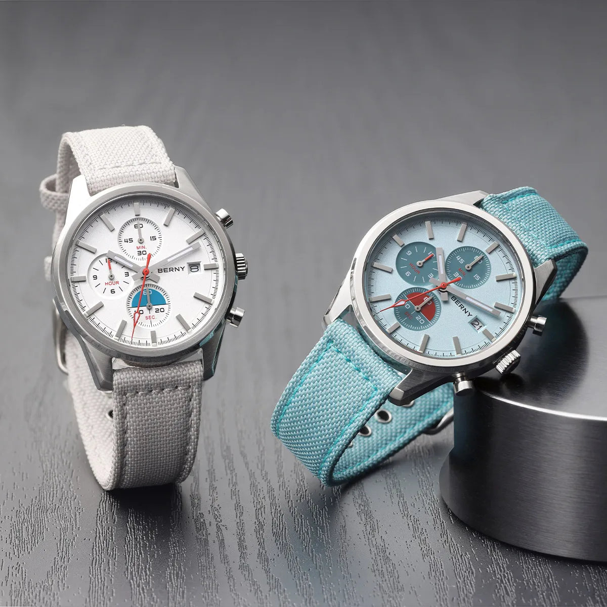 BERNY Top Quartz Chronograph Men's Watches Luminous Miyota 0S10 Sapphire AR Coated 5ATM Waterproof 2026 New Sports Men's Watches