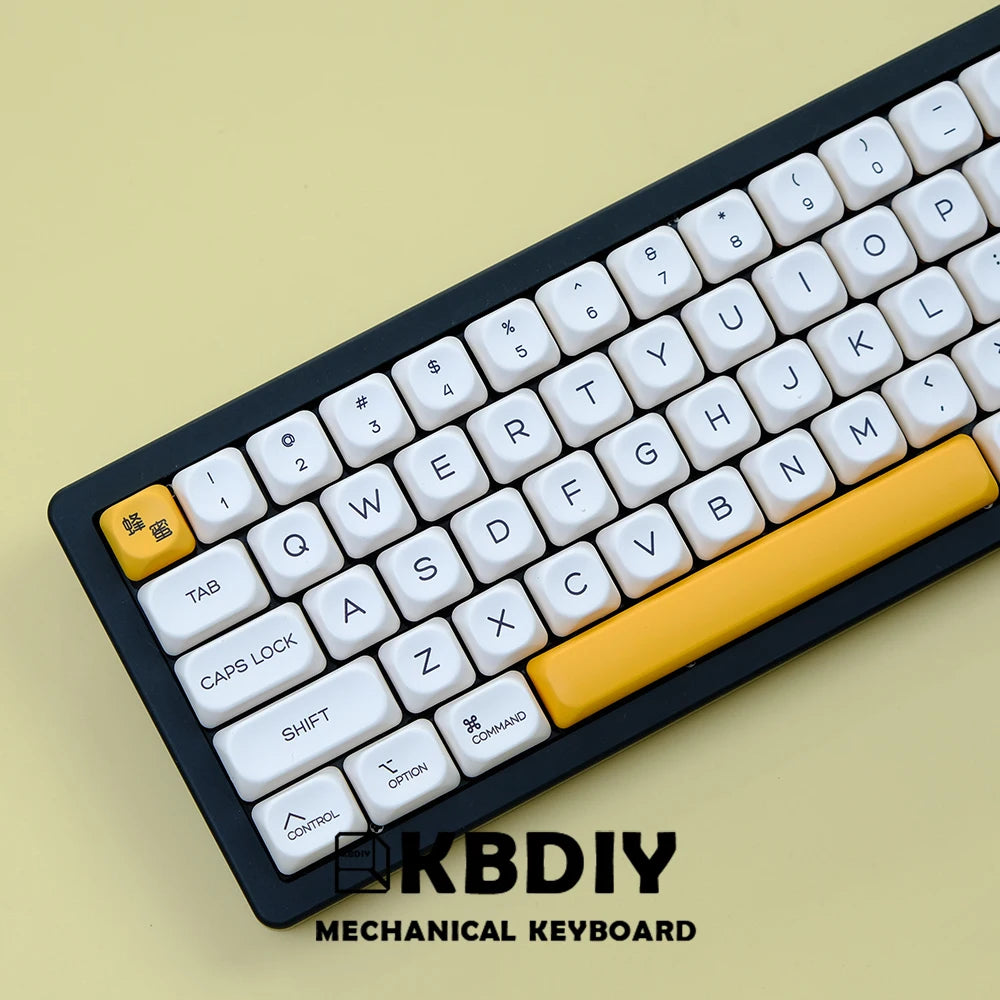 KBDiy KOA  Profile PBT Honey Milk Keycaps Russian Korean Japanese 137 Keys Caps for Mechanical Keyboard Keycap MAC for MX Switch
