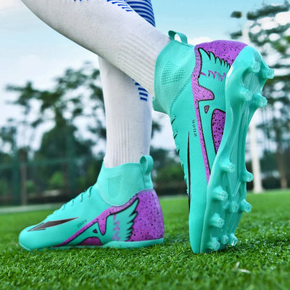 New Men’s Soccer Shoes High-Quality Indoor Football Boots Sports Shoes Futsal High Ankle Non-Slip Outdoor Ultralight Non-Slip