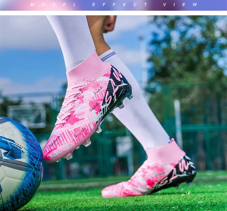 Brand Fashion Football Sneakers for Men Women Professional Field Boot Big Size 46 Long Spikes Soccer Cleats Men botas de futbol