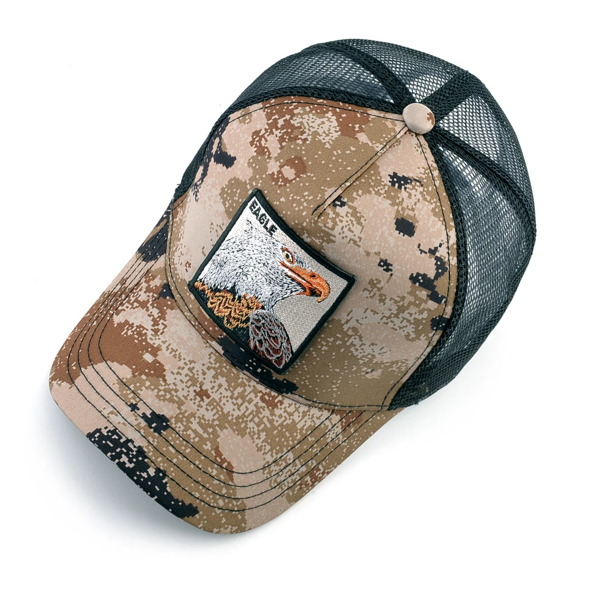 Modische Trucker-Caps mit besticktem Ziegen-Patch, Vier-Jahreszeiten-Snapback-Baseballcap für Herren und Damen, verstellbare Schirmmütze