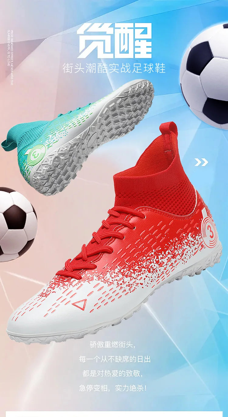 Teenage Adult Football Shoes New Fashion Large Size Sneaker Outdoor Professional Competition Training Football Footwear 31-48