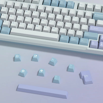 KBDiy GMK Illusion Set di tasti profilo Cherry Double Shot PBT ISO per tastiera meccanica gamer Kit Gaming stile rétro