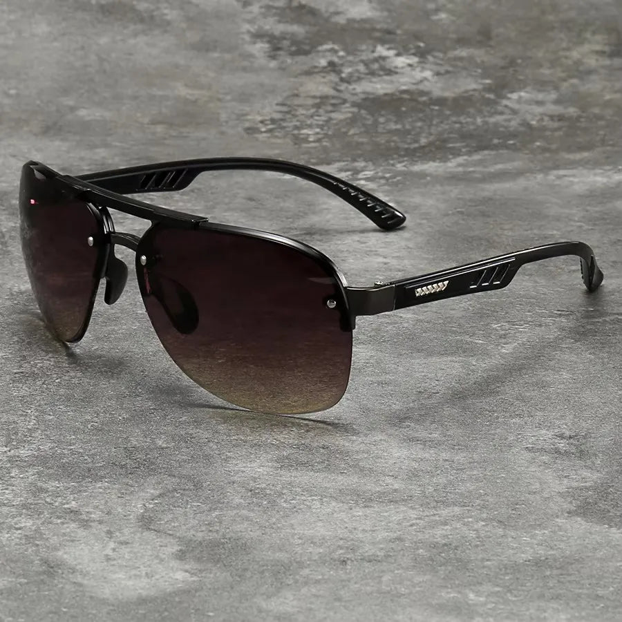 Fashion Vintage Eyewear Gradient Lens Pilot Sunglasses Men and Women Fishing Driving Man Luxury Brand Designer Sun Glasses