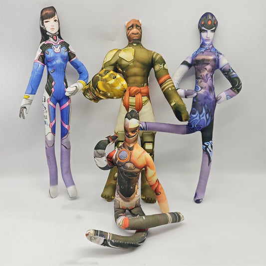 26cm Various Postures Flexible Body Wire Anime Game Overwatch D.Va / Doomfist / Genji / Widowmaker Plush Toy Figure Plushie Doll