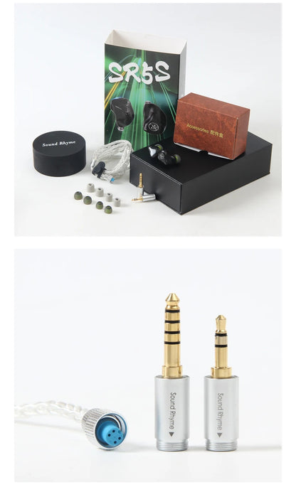 Son Rhyme SR5S Knowles 4Ba + 1Dd hybride écouteur 2Pin 0.78mm Hifi Audiophile dans l'oreille moniteur Iems avec câble modulaire 3.5Mm/4.4Mm