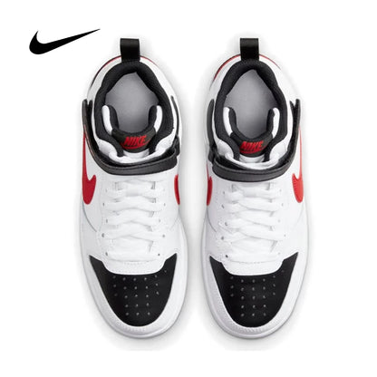 Nike Unisex Youth Court Borough Mid 2 Velcro Strap High-Top Outdoor Casual Sneakers CD7782-110