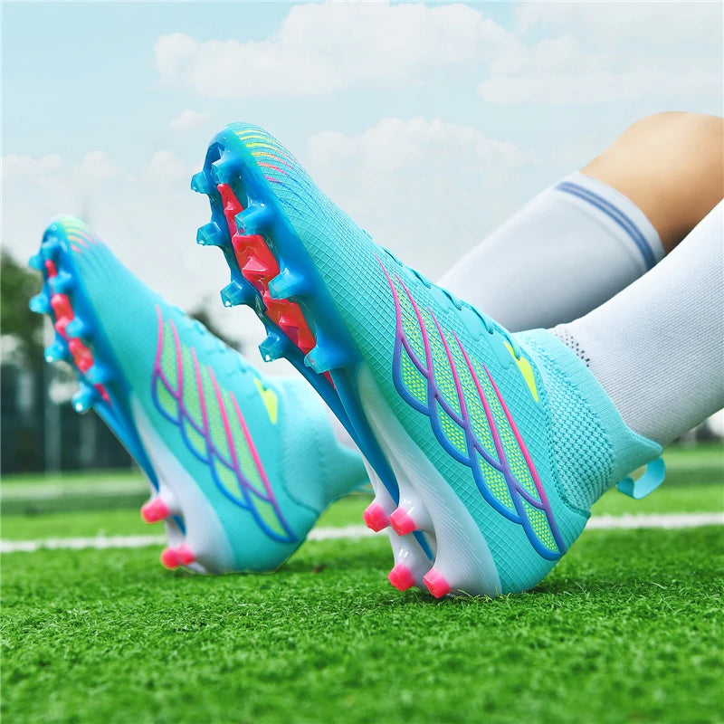 Superfly FG bottes de Football crampons de Football en plein air chaussures noires chaussures de Sport professionnelles souples bottes confortables respirantes grande taille