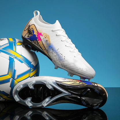 Novas Chuteiras de Futebol para Homem, Chuteiras de Futebol FG Antiderrapantes para Treino, Chuteiras de Futebol com Pitões Longos para Jogo, Ultraleves, Exterior, Dropshipping