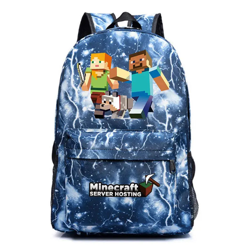 In Stock Minecraft Enderman Creeper Graphic Printed Backpack Large Capacity Lightweight Fashion Casual For Daily Travel Outdoor