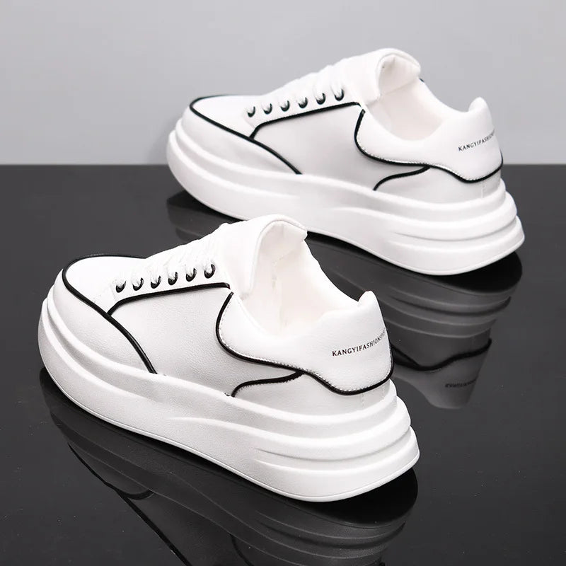 New Couple's Small White Shoes Men's Shoes Women Sports Shoes Men's Sneakers Increased Height Inside Casual Sports Shoes