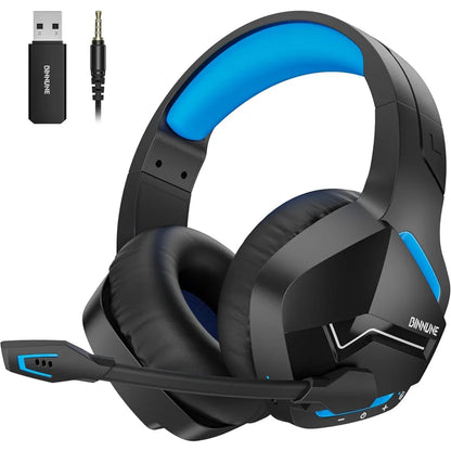 BINNUNE – casque de jeu sans fil 2.4GHz, Bluetooth 5.3, avec micro antibruit, multiplateforme pour PS5/PS4/Switch