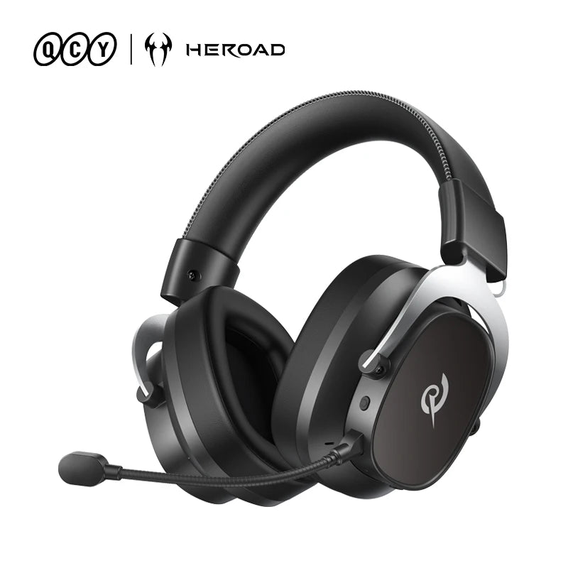 QCY Casque Gamer Sans Fil Heroad VT200 avec Microphone Détachable, Casque Over-Ear, Connexion Tri-Mode, Son Surround 7.1 pour PC, PS4 et PS5