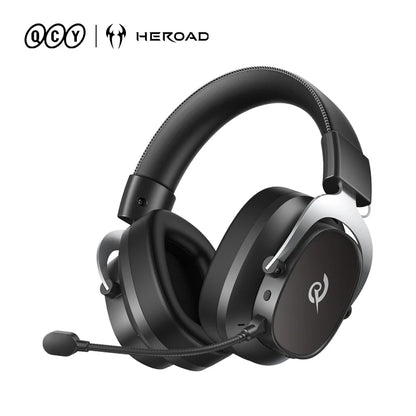 QCY Casque Gamer Sans Fil Heroad VT200 avec Microphone Détachable, Casque Over-Ear, Connexion Tri-Mode, Son Surround 7.1 pour PC, PS4 et PS5