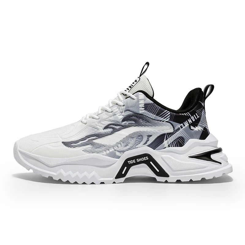 Zapatillas deportivas de hombre con cordones, versátiles, antideslizantes, de suela gruesa, cómodas e informales, para uso diario de adolescentes y running masculino