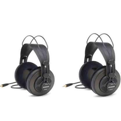 Original Samson SR850 Semi-Open Studio Monitoring Headphones – Professional HiFi Recording & Gaming Headset with Velour Earcups