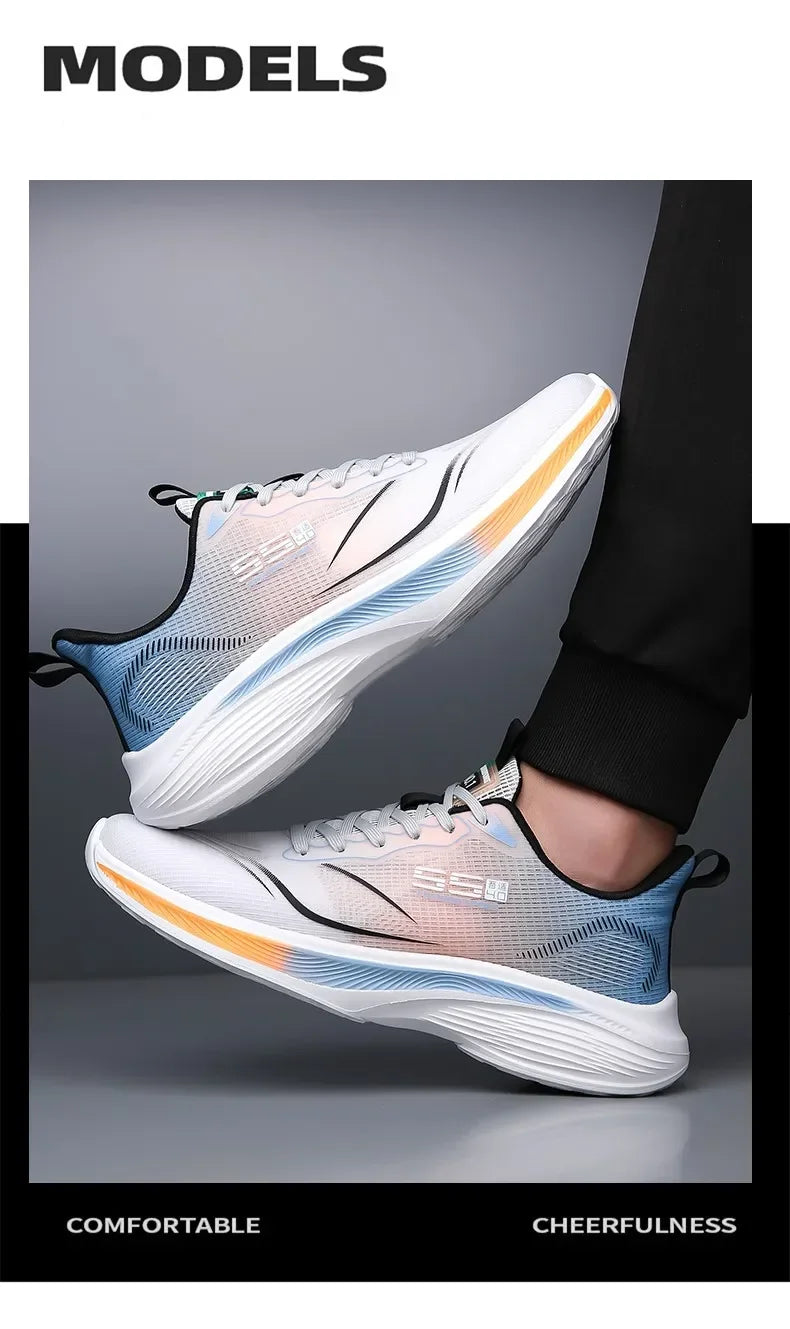 Zapatillas de maratón con suela de carbono para hombre, zapatillas deportivas informales, con amortiguación de aire, lujosas, cómodas, ligeras, para correr, calzado masculino