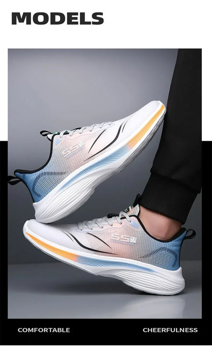 Zapatillas de maratón con suela de carbono para hombre, zapatillas deportivas informales, con amortiguación de aire, lujosas, cómodas, ligeras, para correr, calzado masculino