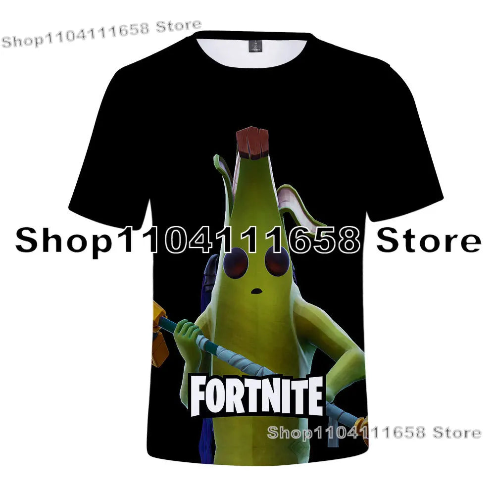 Letné tričko Raven Ultima Knight F-Fortnite s 3D potlačou Banana Peely Pánske tričko Battle Royale Hry Tričká Narodeninové darčeky