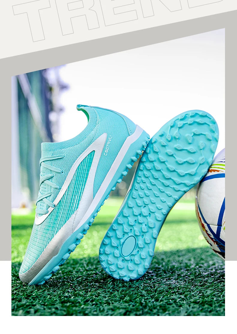 New Men Football Boots Outdoor Cleats Breathable Adult Non Slip Soccer Shoes Sport Long Spikes Training Boys Match Comfortable