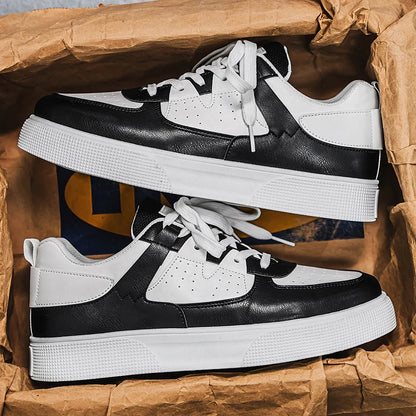 LOEIKAN Baskets décontractées blanches pour hommes |   Chaussures de skate légères à tige basse |   Chaussures de marche confortables pour tous les jours