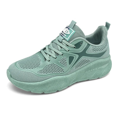 Fashion Platform Men's Running Shoes Trendy Casual Knit Breathable Orange Sneakers Men Outdoor Sports Non-Slip Jogging Shoes Men