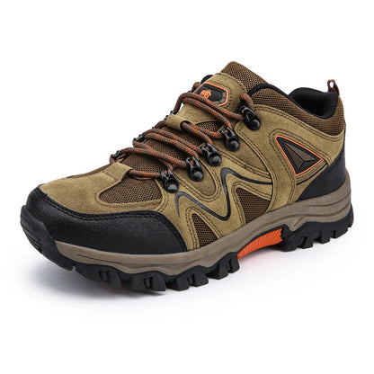 Suede Leather Men Hiking Shoes Outdoor Trail Trekking Sneakers Men Non-slip Breathable Climbing Shoes Men Mountain Sports Shoes