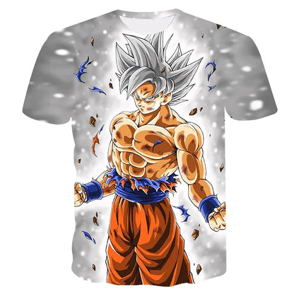 T-shirts Dragon Ball Z Barn- och herrtröjor Herr-T-shirt Harajuku-stil Trend Goku Kläder Anime-tröjor Streetwear