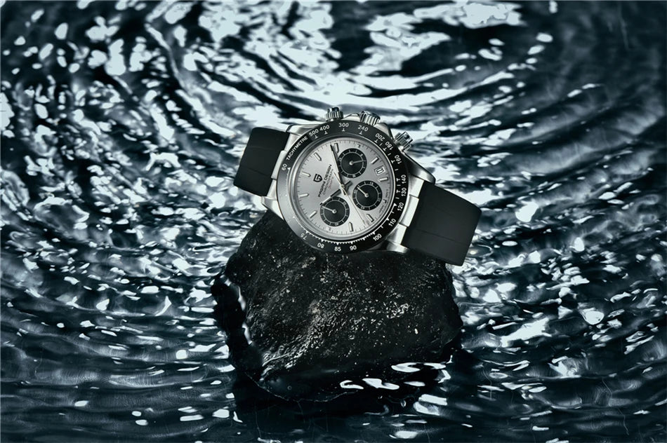 PAGANI DESIGN V2 40MM Quadrante meteorite Orologio da uomo al quarzo Cronografo retro in zaffiro Orologio impermeabile da uomo Reloj0 hombr