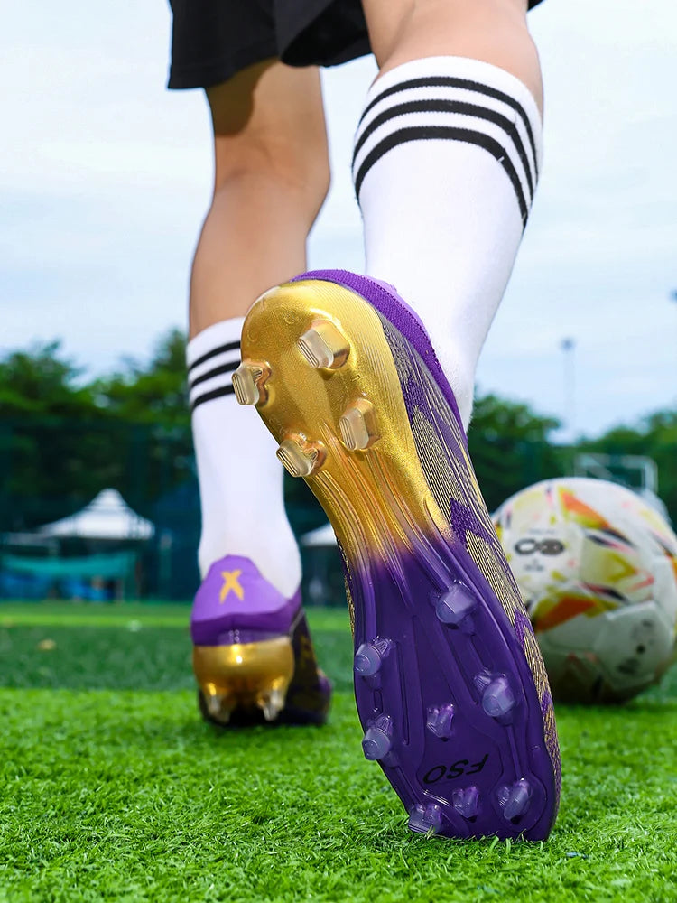 Nouvelles Chaussures de Football pour Hommes Antidérapantes, Crampons de Futsal Intérieur et de Football sur Gazon, Baskets Montantes de Haute Qualité, Meilleures Ventes pour l'Extérieur