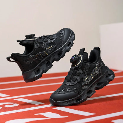 Zapatillas deportivas infantiles de malla a la moda, para estudiantes, con amortiguación, transpirables, antideslizantes y perfectas para entrenamiento y running diario en el campus