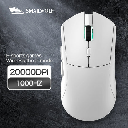 Bezdrátová herní myš SMAILWOLF RS7 Bluetooth, tři režimy, PAW3311, makra s vysokou přesností, pro notebook, gaming i kancelář