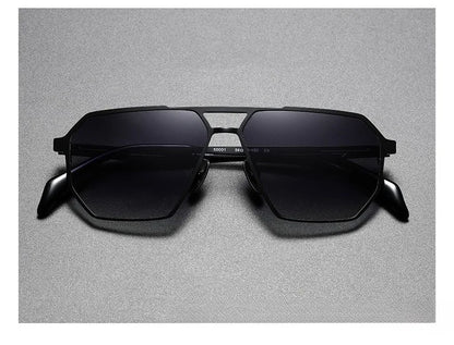 Pure Titanium Sunglasses Men Vintage Square Polarized Sun Glasses for men Women 2026 New Retro driving Mirrored UV400 Shades