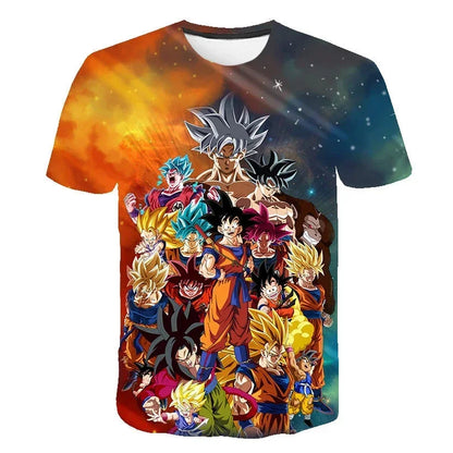 T-shirts Dragon Ball Z Barn- och herrtröjor Herr-T-shirt Harajuku-stil Trend Goku Kläder Anime-tröjor Streetwear