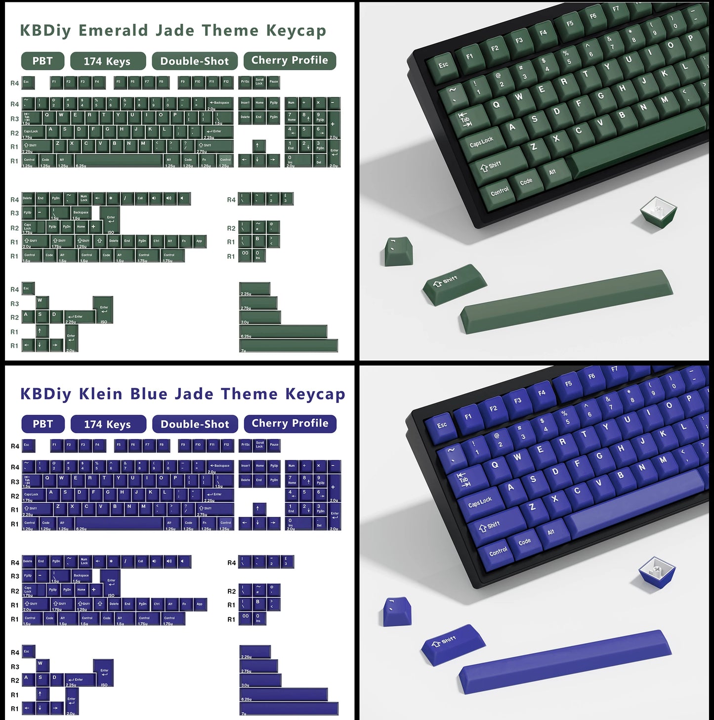 KBDiy GMK Illusion Set di tasti profilo Cherry Double Shot PBT ISO per tastiera meccanica gamer Kit Gaming stile rétro