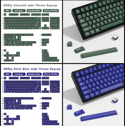 KBDiy GMK Illusion Set di tasti profilo Cherry Double Shot PBT ISO per tastiera meccanica gamer Kit Gaming stile rétro