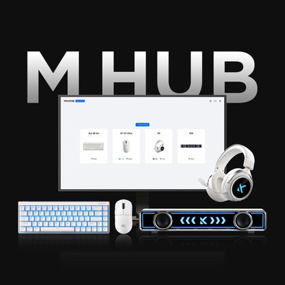 MCHOSE A7 V2 mouse da gaming wireless leggero, doppia frequenza di polling 8,000Hz, PAW3950 TI, mouse per gaming, eSport e ufficio