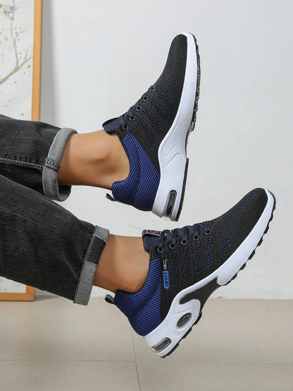 Zapatillas de running de moda para hombre con cordones, muy transpirables: antideslizantes, duraderas y con una comodidad acolchada. Zapatillas deportivas de moda para hombre.
