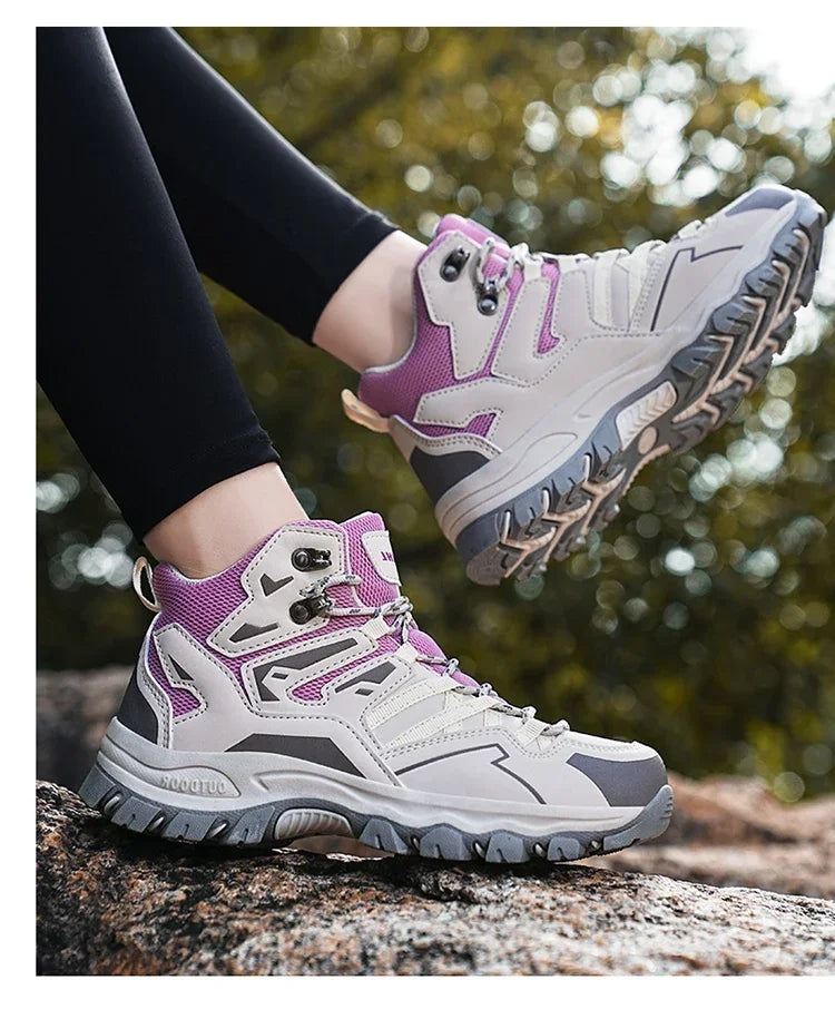 Chaussures de randonnée unisexes imperméables pour hommes et femmes, chaussures d'escalade respirantes et confortables pour l'extérieur, 2024