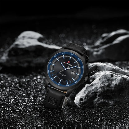 Naviforce 9248 Top Brand New Sport Wristwatch Luxury Military Auto Date Leather Simple Quartz Original Male Clock