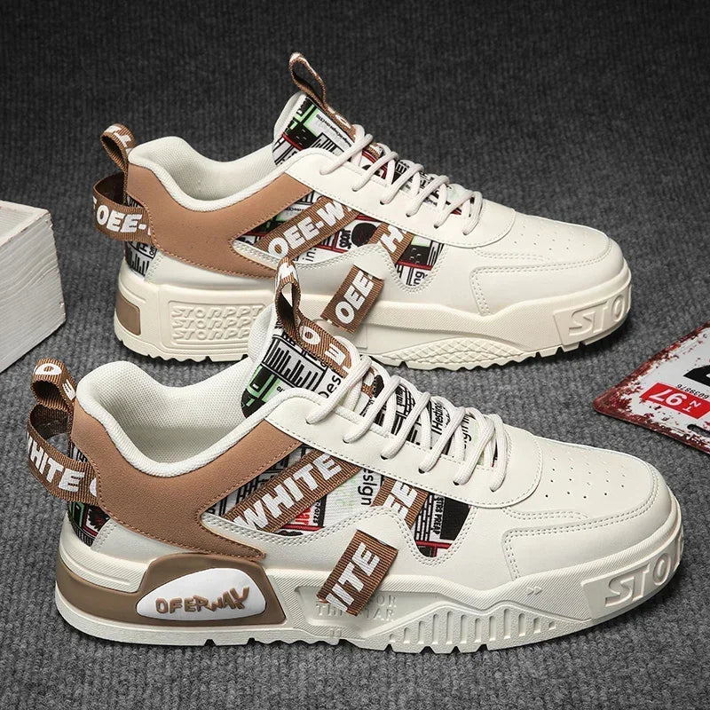 Skateboard Herresko Sommersneakers Læder Casual Mode Udendørs Løb Sport Vandreture Tennis Platform Designer Luksus