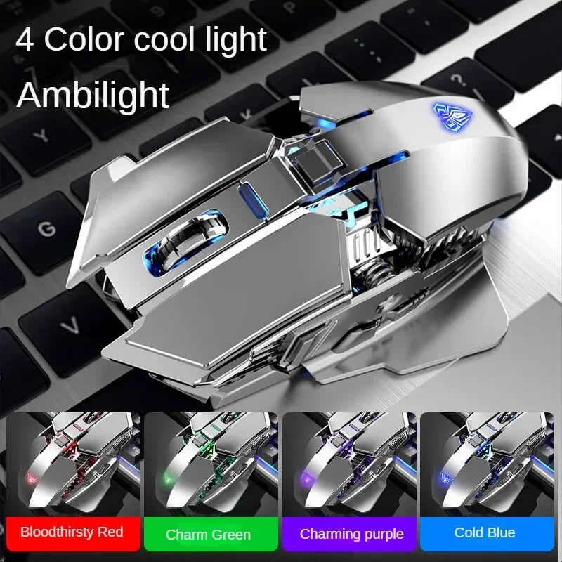 AULA mouse Multifunctional Gaming Side Keys Mouse Rechargeable Mecha style Mice 2.4 G Wireless Ergonomics Dpi adjustable Gamer