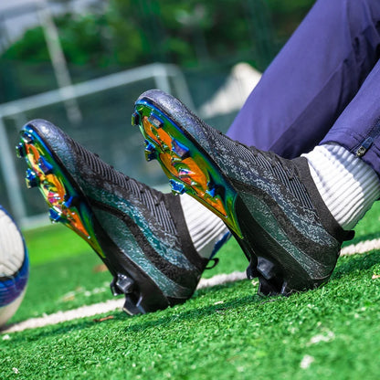 Chaussures de football pour hommes, respirantes, pour l'entraînement, livraison directe, crampons de sport pour matchs, chaussures de football FG/TF, ultra-légères, à crampons longs