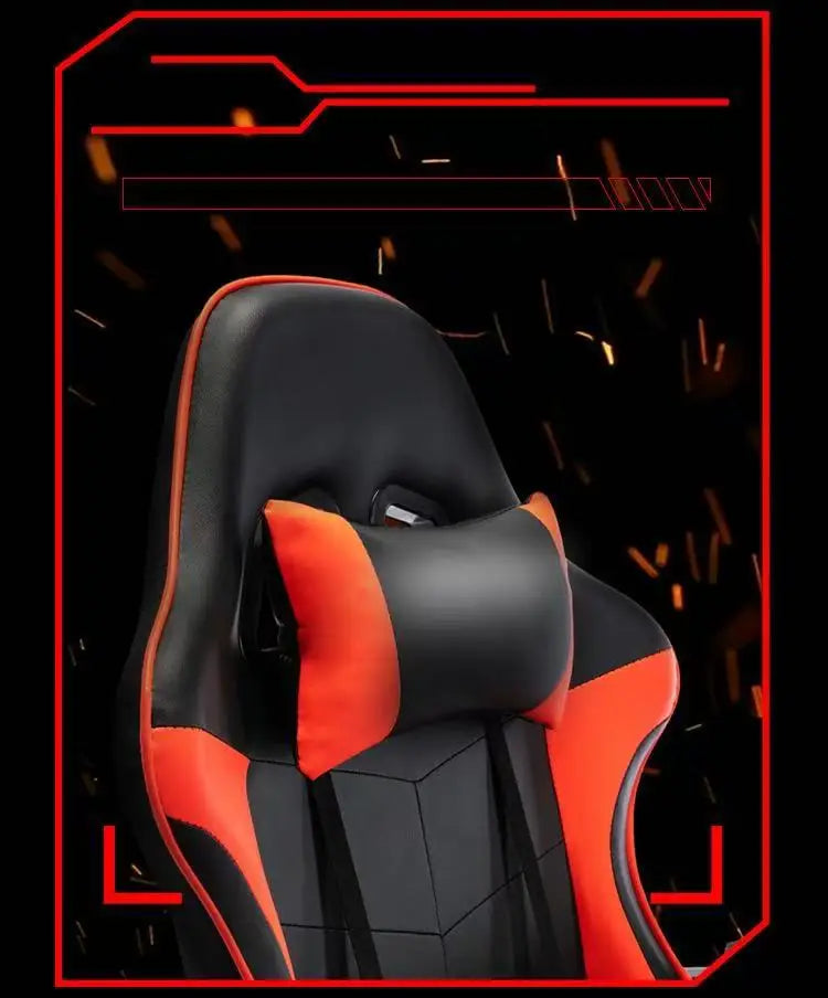 Chaise de jeu ergonomique avec dossier inclinable réglable en hauteur pour bureau, streaming et massage sur PC