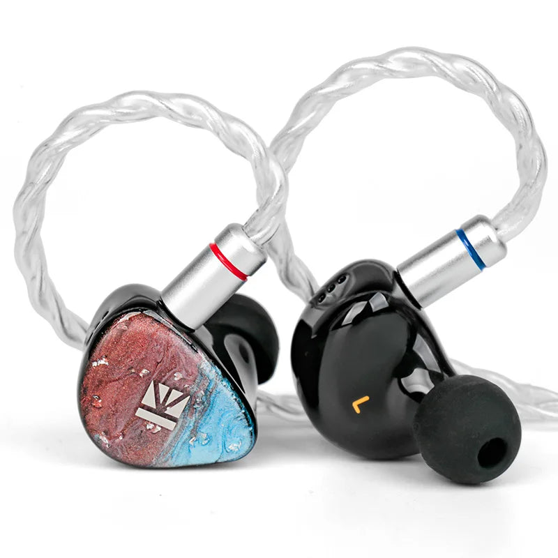KBEAR Kalideer Apex-P6 1DD+1BA+1Piezo Monitor IEMs Écouteurs intra-auriculaires hybrides avec boîtier en résine imprimé en 3D, écouteurs filaires HiFi