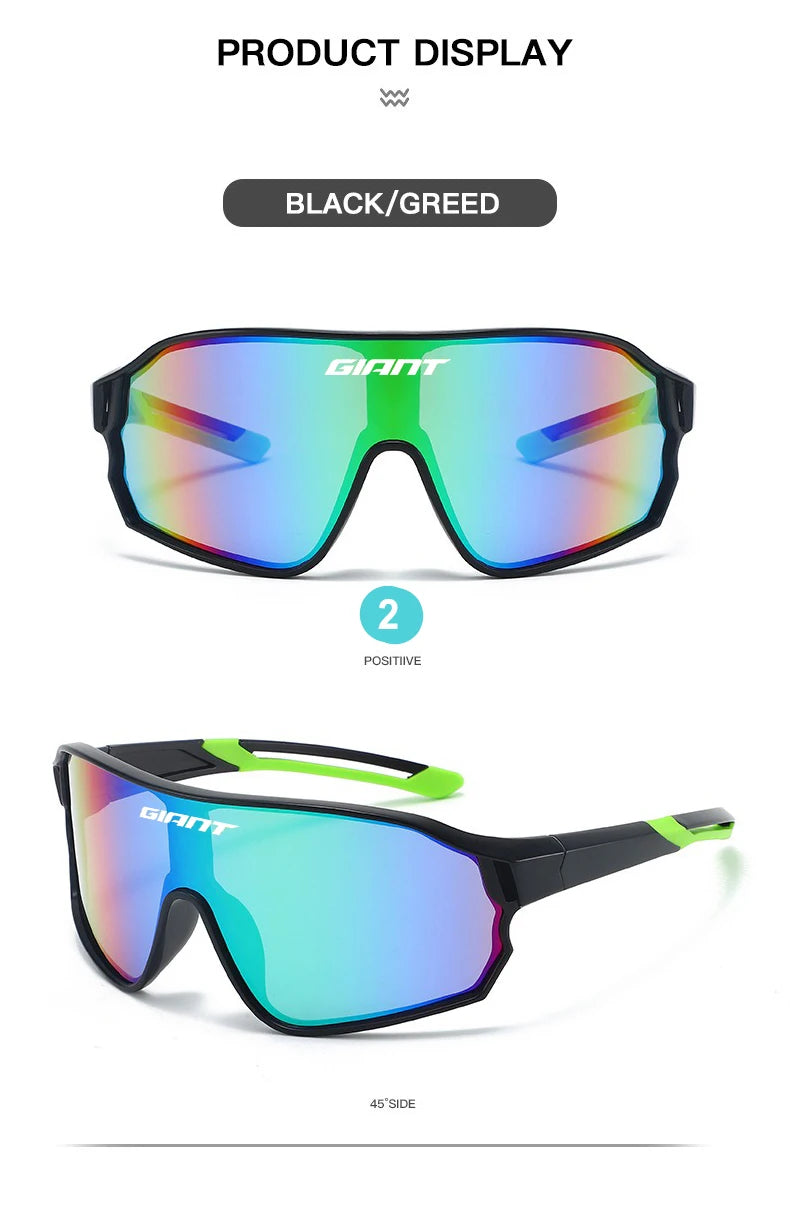 Okulary rowerowe GIANT dla mężczyzn i kobiet, UV400, z soczewkami HD REVO zapobiegającymi parowaniu, certyfikowane zgodnie z normami CE/ANSI, w stylu Cateye, do rowerów MTB i szosowych