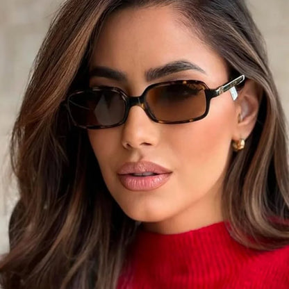 KLASSNUM Vintage Luxurious Small Rectangle Sunglasses Women Men Y2K Fashion Punk Sun Glasses Brand Designer UV400 Shades 2026